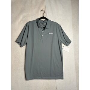 NWT Nike Golf Mens Gray Short Sleeve ESI Logo Polo Shirt DC1963-065 Size L